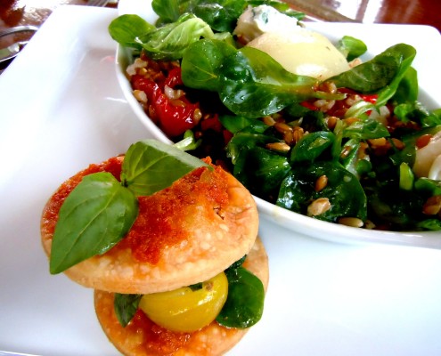 Gourmet food on Athos Barge © Barge Vacations