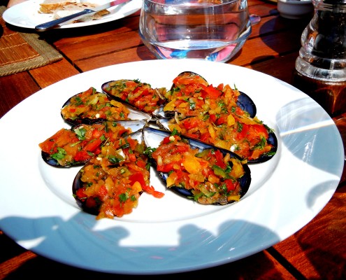 Gourmet food on Athos Barge © Barge Vacations